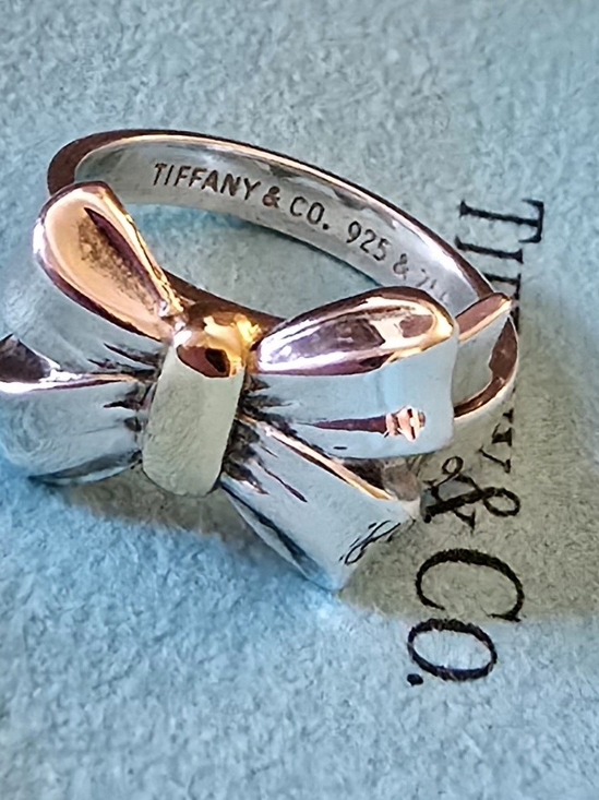 Tiffany & Co. Jewelry - Tiffany & Co. Vintage Bow Ring - Sterling Silver 18k Detail. Size 5